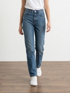 Pacific Sunwear Dark Blue Straight Leg Dad Jeans | Pacsun | Size 26